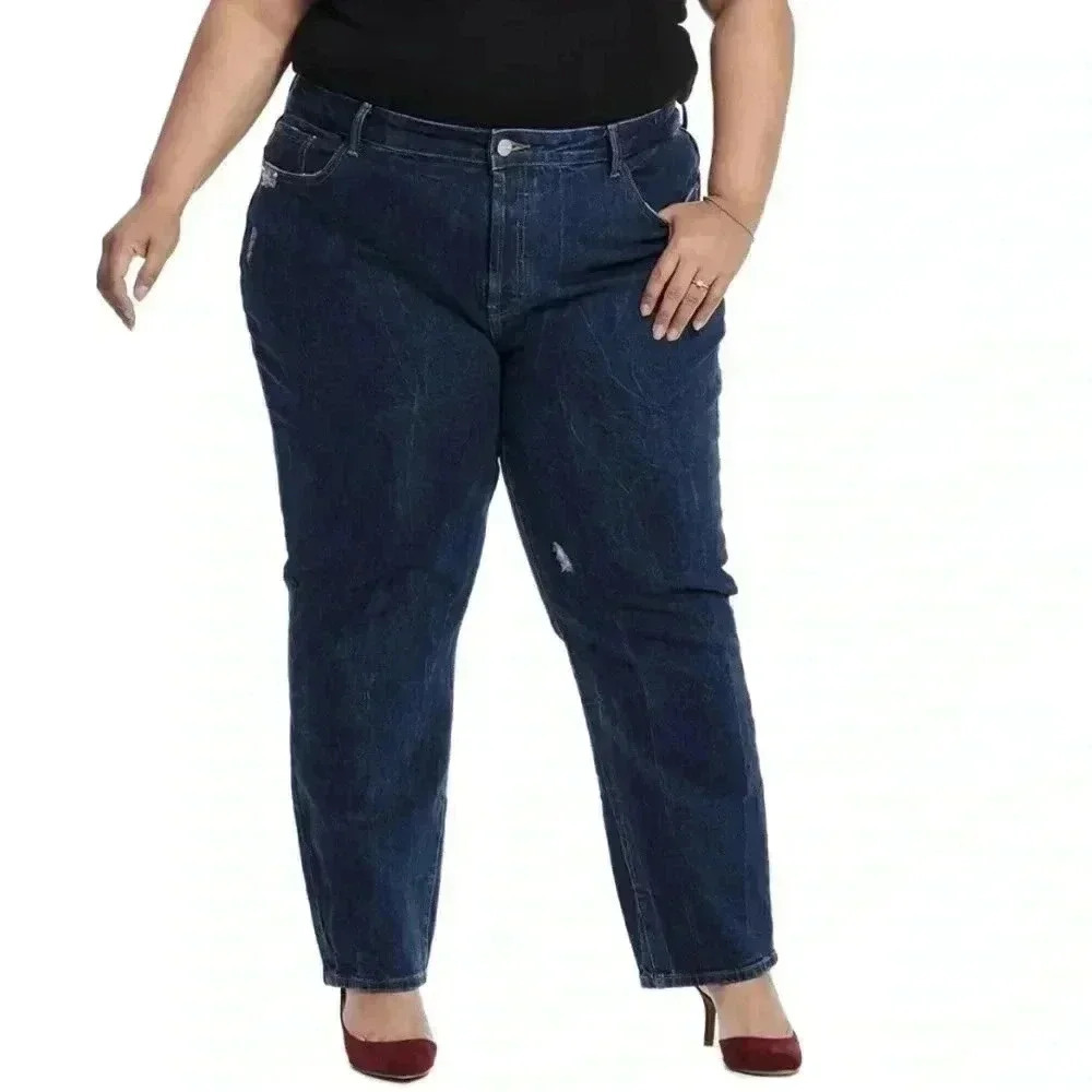 Warp + Weft High Rise Straight Jeans in Seine